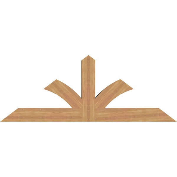 Ekena Millwork Richland Smooth Timber Gable Bracket, Western Red Cedar, 72"W x 27"H x 5 1/2"D x 5 1/2"F, 9/12 Pitch GBW072X27X0606RIC00SWR - main